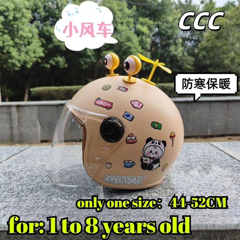 

Children Motorcycle Helmet Thick Cotton Warm Windproof Anti Fog Safety Hat for 1 8 Year Old Kids