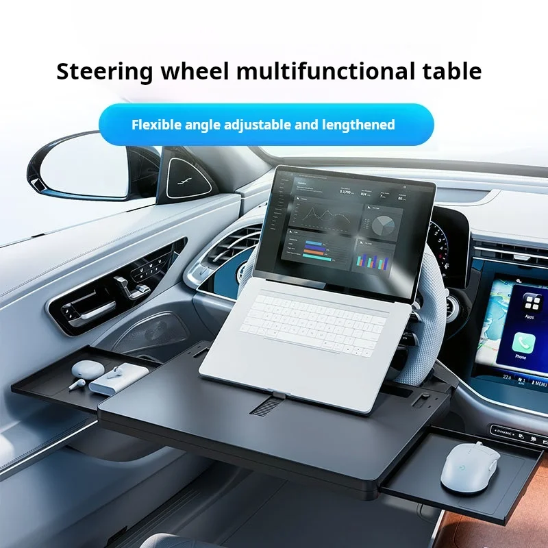 

Multi Functional Mechanical Universal Retractable Car Steering Wheel, Table, Dining Table, Cup Holder, In Car Office Desk