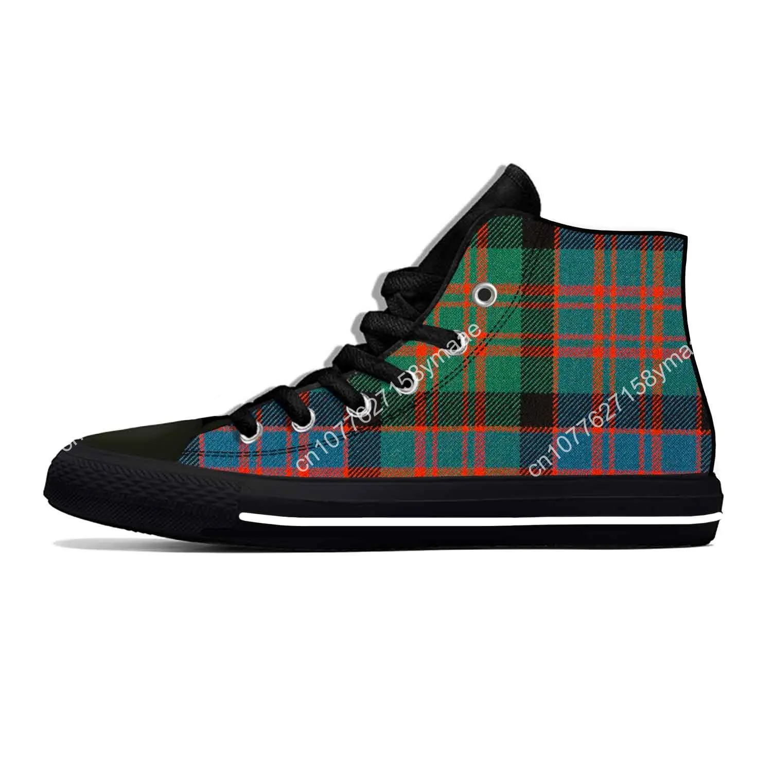 Hot Cool MacDonald Tartan Plaid Scottish Stewart Aesthetic Casual Cloth Shoes Men Women Sneakers High Help Classic Board Shoes