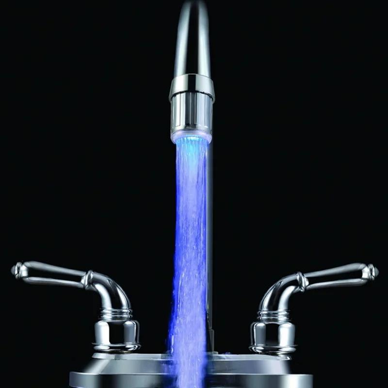 1Pc LED Water Faucet Glow Light Water Faucet Tap Automatic 7 Colors Change
