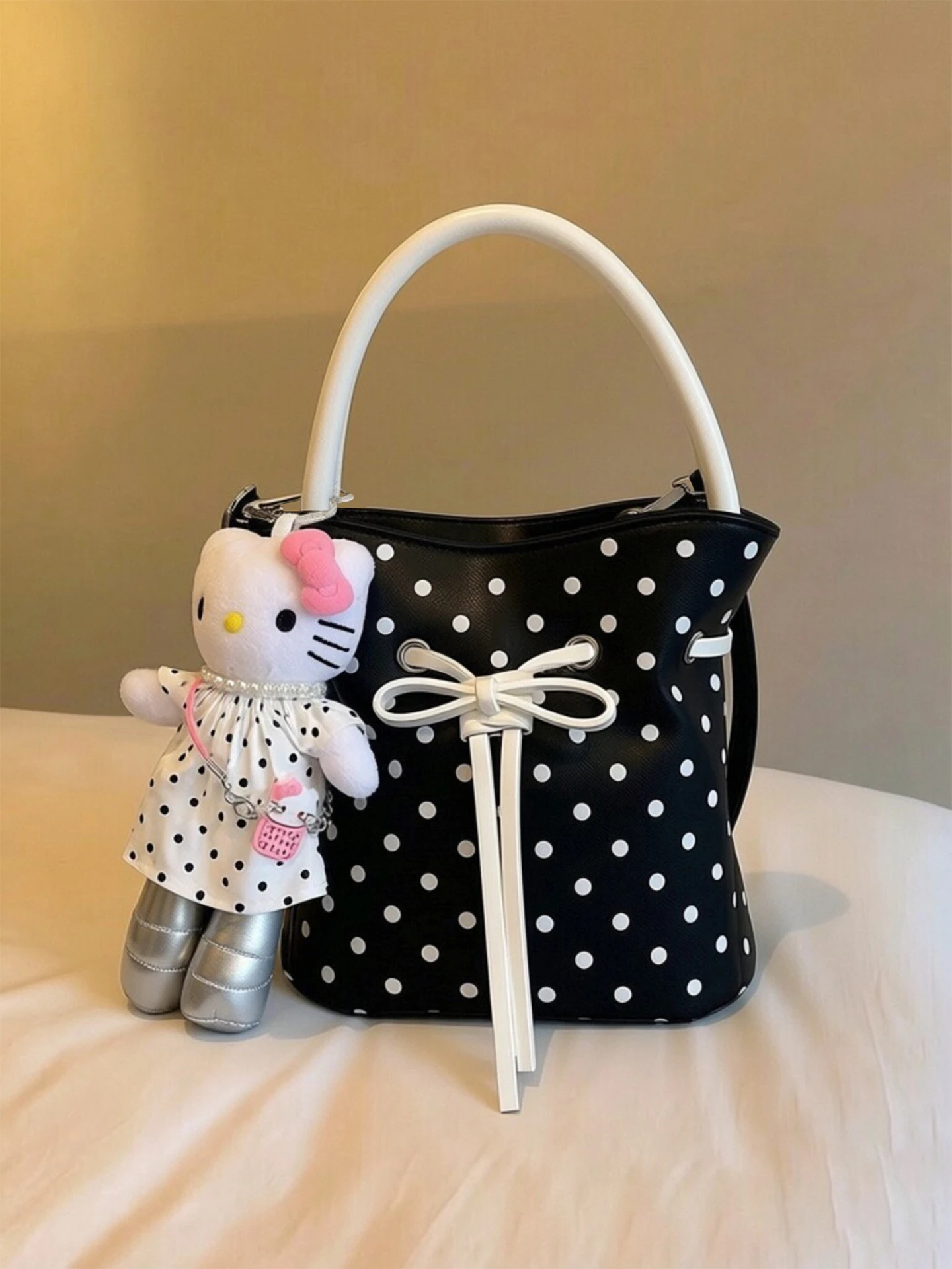 chic-women's-bucket-bag-polka-dot-basket-style-crossbody-bag-luxury-sensation-summer-new-arrival-beige-leather-handbag