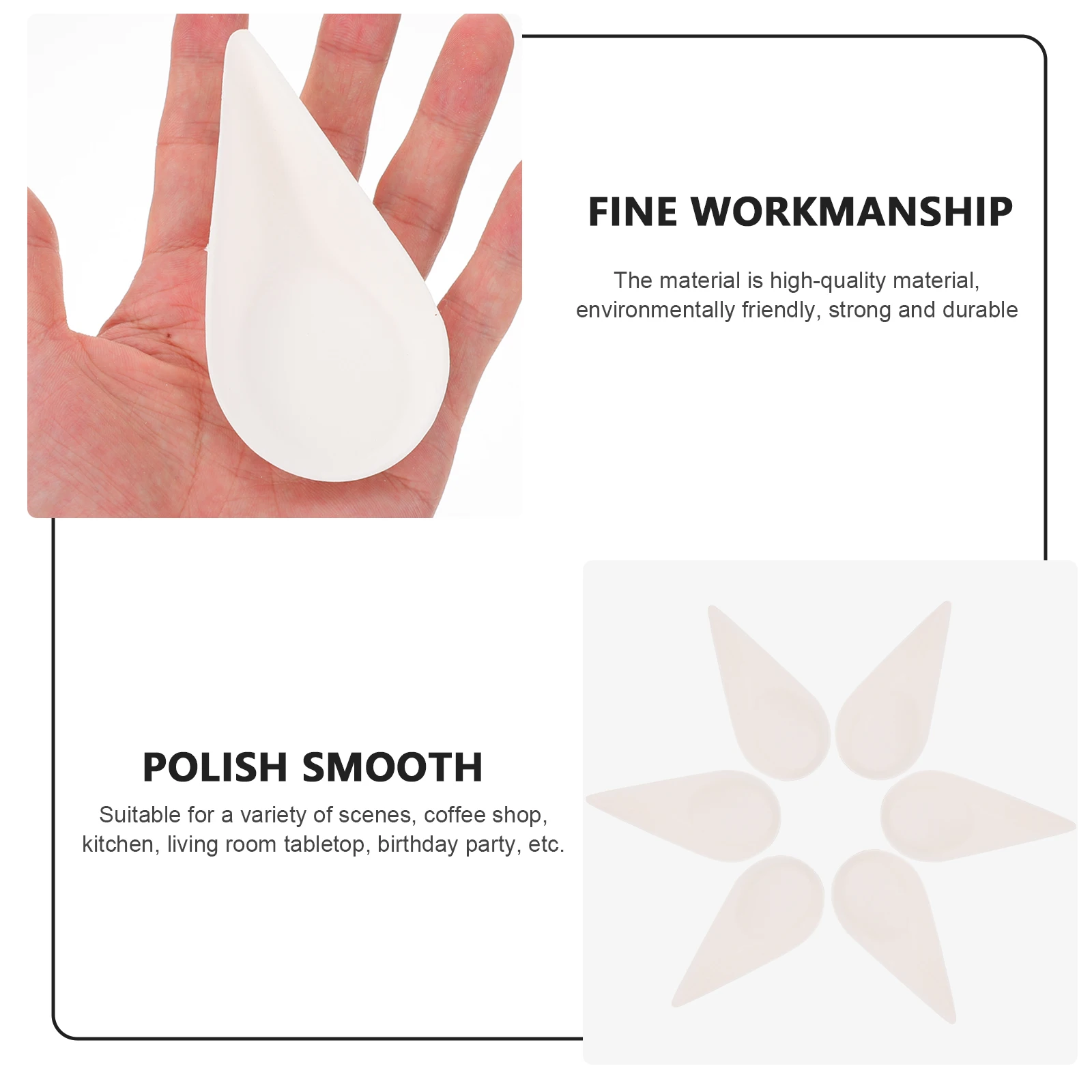 

50pcs Eco Friendly Paper Dessert Plates Durable Kitchen Barware Fruit Cake C y Party Coffee Shop Living Room Safe Food Storage