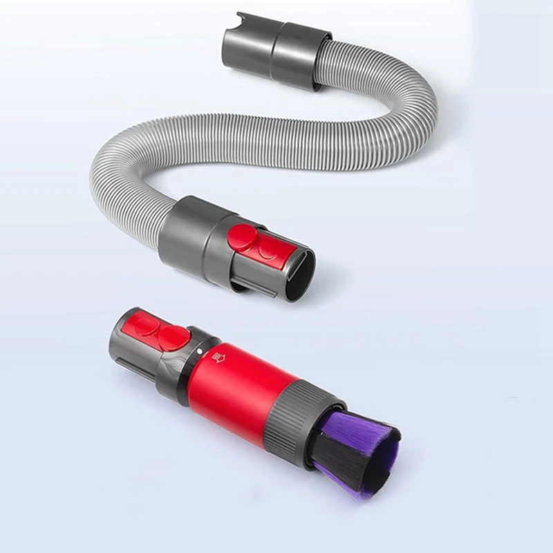 Vacuum Brush Attachment For Dyson V7 V8 V10 V11 V15, Soft Brush Cleaning Tool With Extension Hose And Trigger Lock Durable