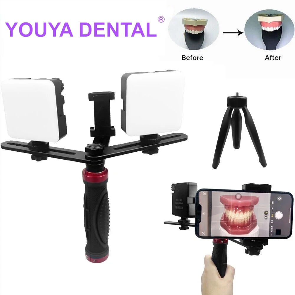 2 In 1 Dental Photography Equipment Lamp Dentistry LED Oral Filling Light for Dentist Lighting Mobile Phone Photo Flash Light