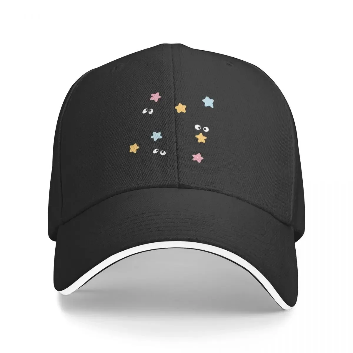

3 little soot ghosts with colorful stars Baseball Cap Mountaineering Golf Hat Luxury Man Hat Hat Man For The Sun Men's Women's
