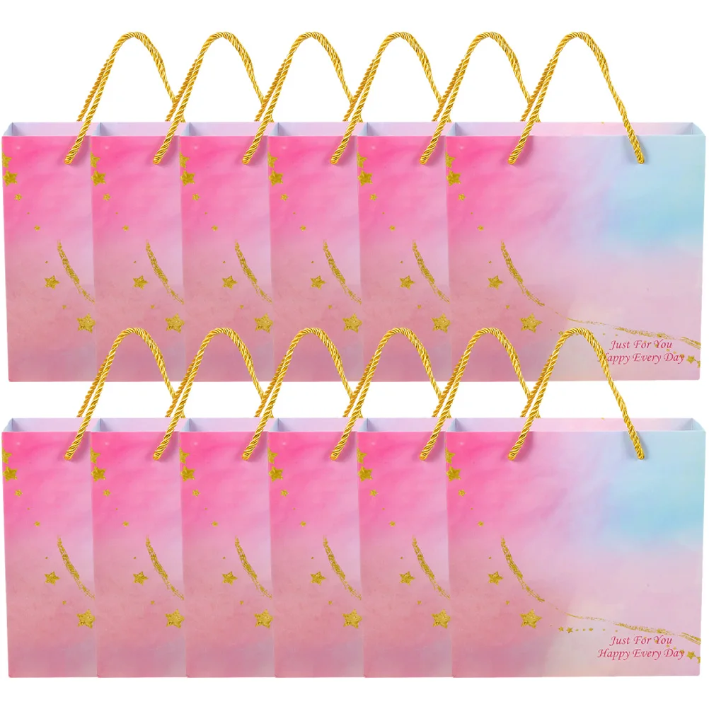 

12 Pcs Small Business Gift Bags For Presents Wedding Party Favor Premium Material Goodies Bags Storage Bag Presents Paper