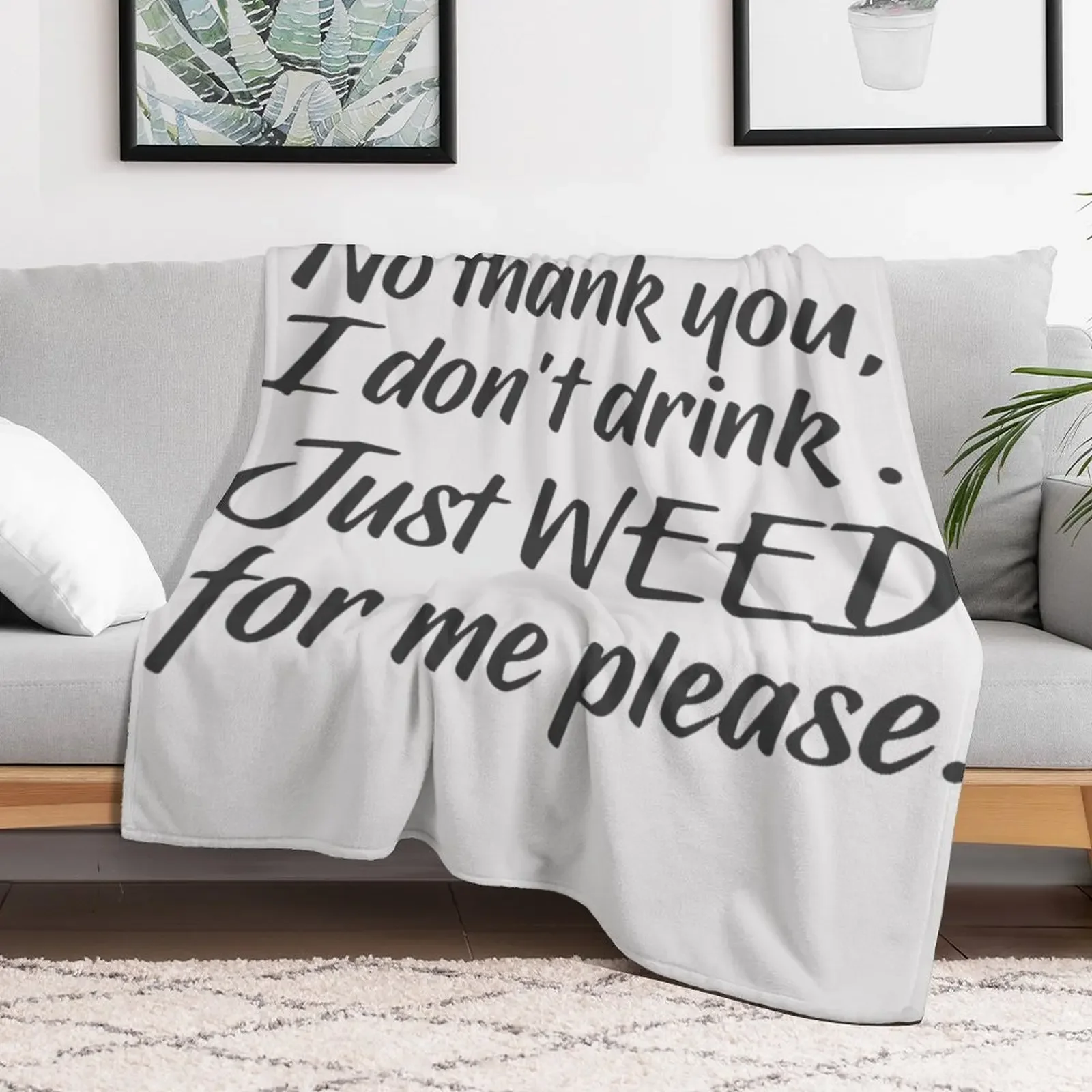 لا شكرا لك أنا لا أشرب فقط الاعشاب بالنسبة لي يرجى رمي بطانية أريكة الزخرفية الفاخرة St الفاخرة مصمم الزخرفية البطانيات #2