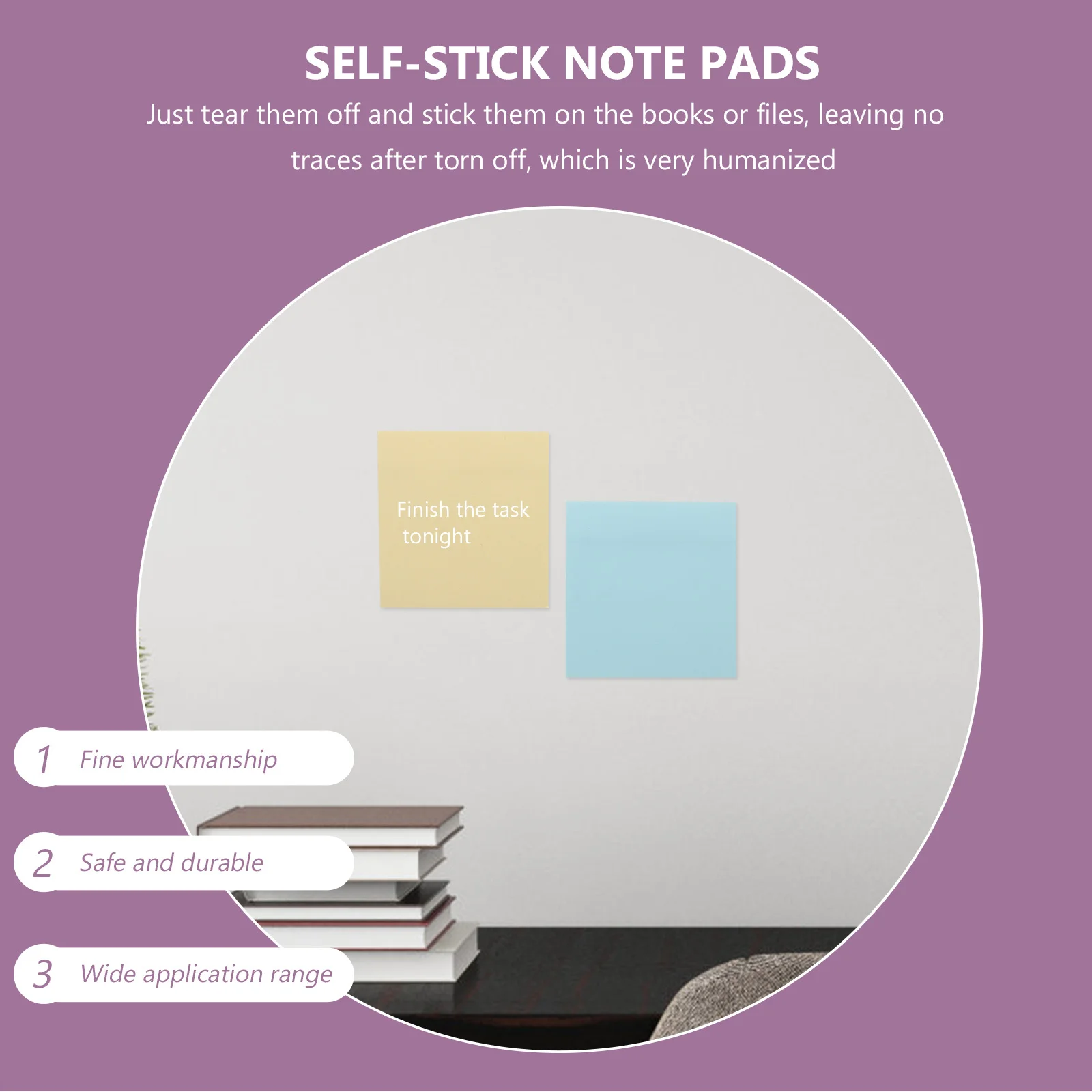 

8 Books Memo Stickers Square Shape Self-Adhesive Note Pads Lovely Scrapbook Office School Memo Pads Self-Adhesive Note Stickers