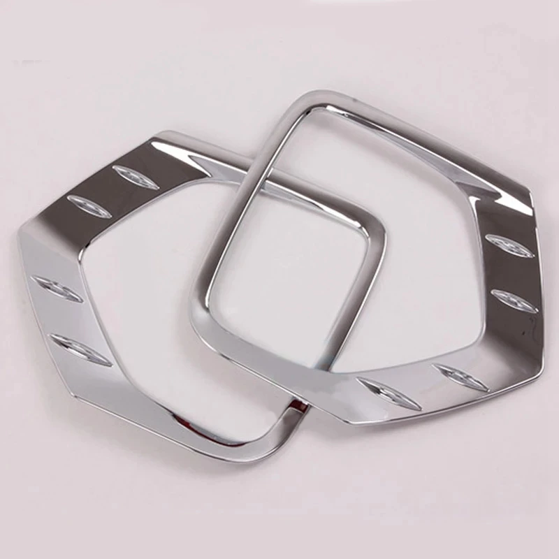

Efficientt-For Hyundai Santa Fe 2019 ABS Chrome Front Foglight Fog Light Lamp Cover Trim Frame Sticker Exterior Accessories