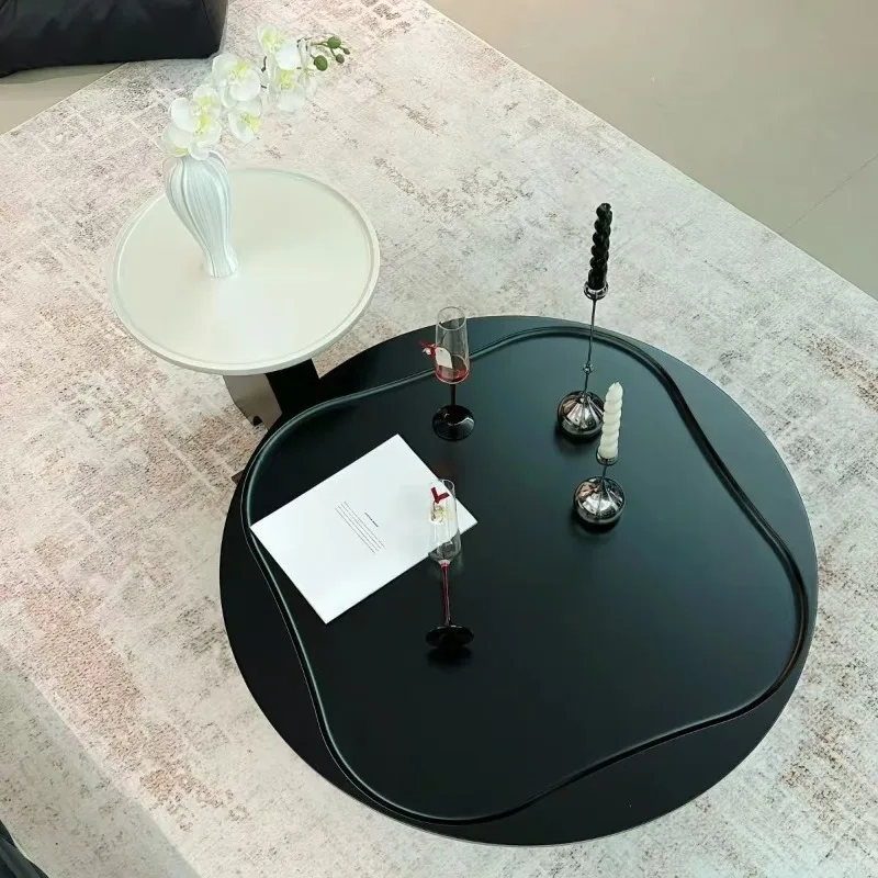 New Italian minimalist coffee table combination round explosion art living room designer home light luxury high-end Internet cel