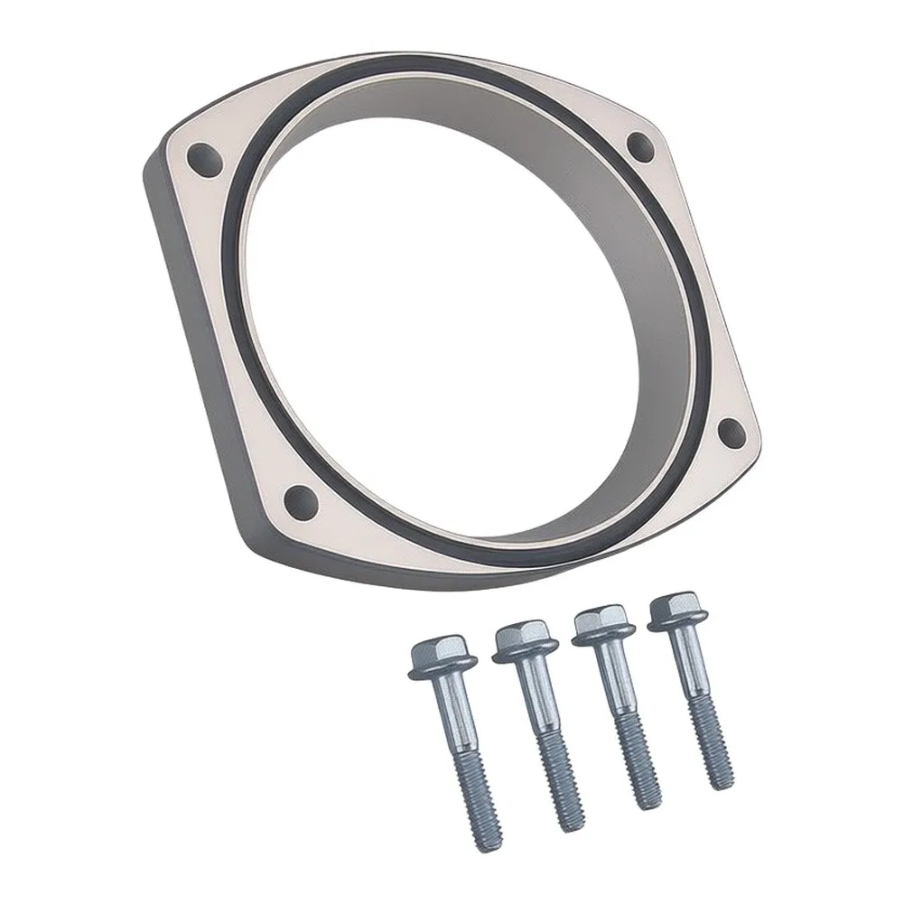 Aluminum Throttle Body Spacer Adapter 102mm For LS Engine 4 Bolt Pattern Direct Fit With O Ring And Mounting Hardware