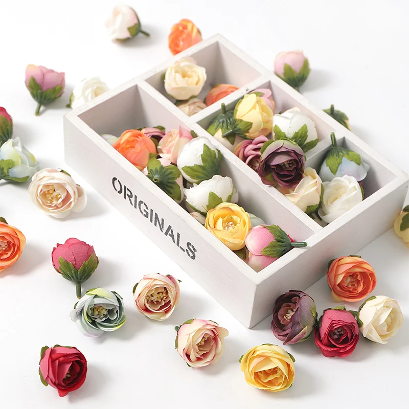 5/10/20 قطعة الزهور الاصطناعية الوردية 3.5 سنتيمتر رؤوس زهرة وهمية للمنزل Dceor حديقة الزفاف الديكور Carft بها بنفسك Carft الهدايا اكسسوارات #4