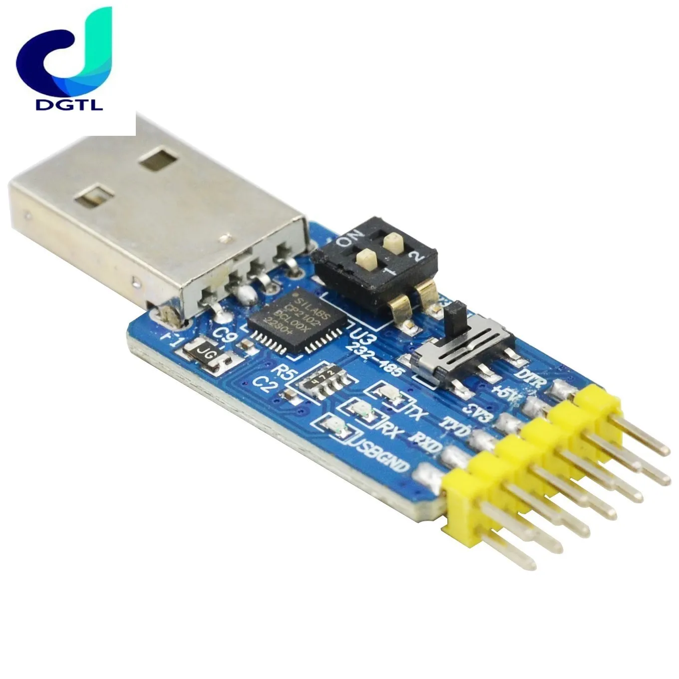 

CP2102 six-in-one multifunctional serial port module usb to TTL 485 232 mutual conversion compatible with 3.3V/5V level