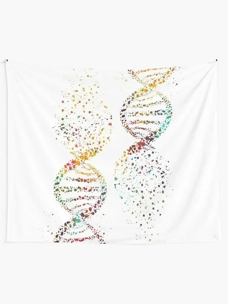 DNA, Watercolor Art,Dna double helix genetic Tapestry Wall Decoration Room Decorations Aesthetics Tapestry