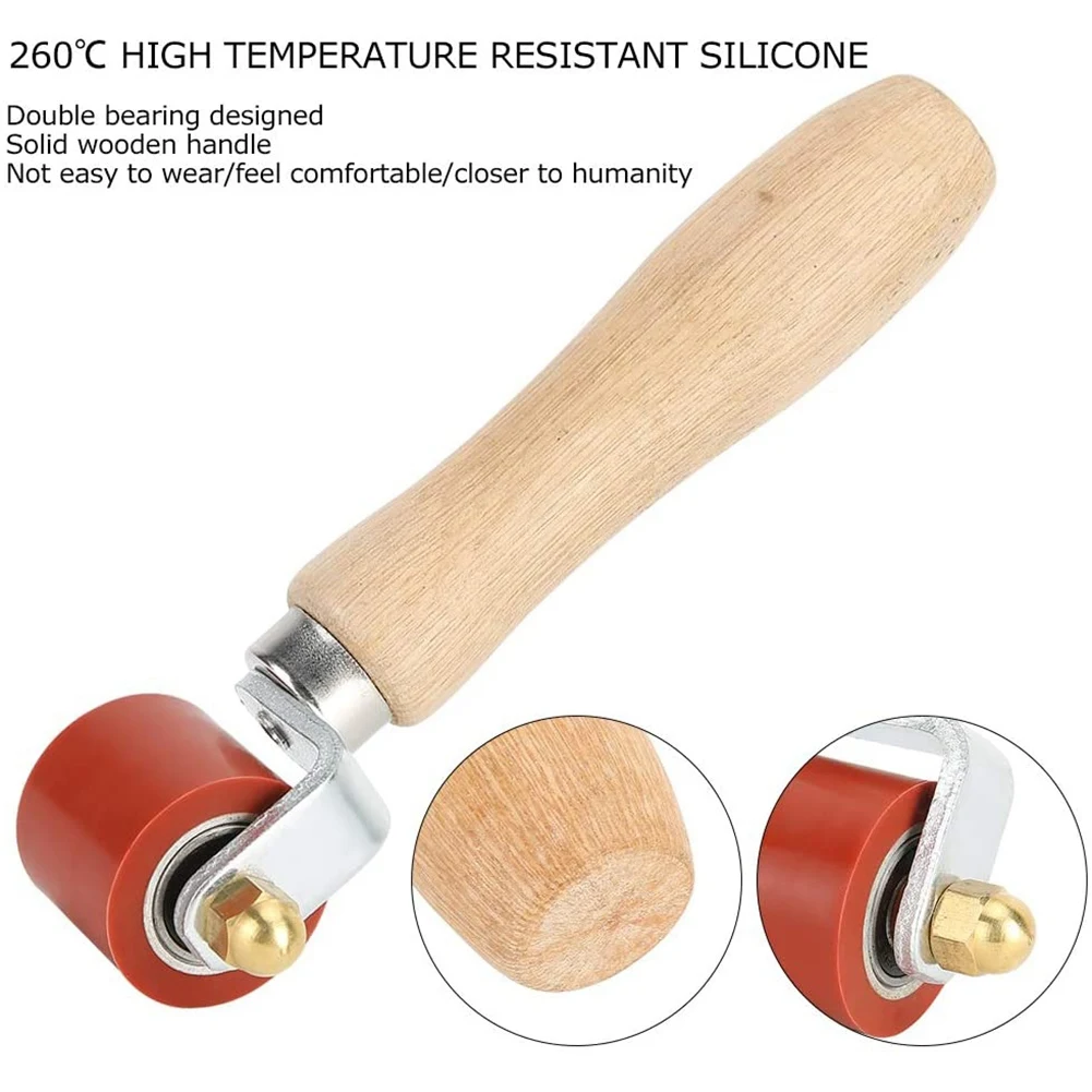 A39U Hand Pressure Roller, 28mm Silicone Pressure Roller Rolle for PVC/TPO/EPDM Roofing Tools Flooring Tools Welding Tool
