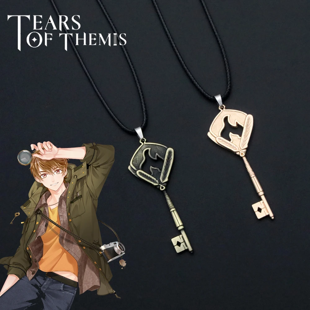 Anime Tears of Themis Luke Pearce Key Pendant Necklace Cosplay Props Jewelry Unisex Choker For Game Fans Gift