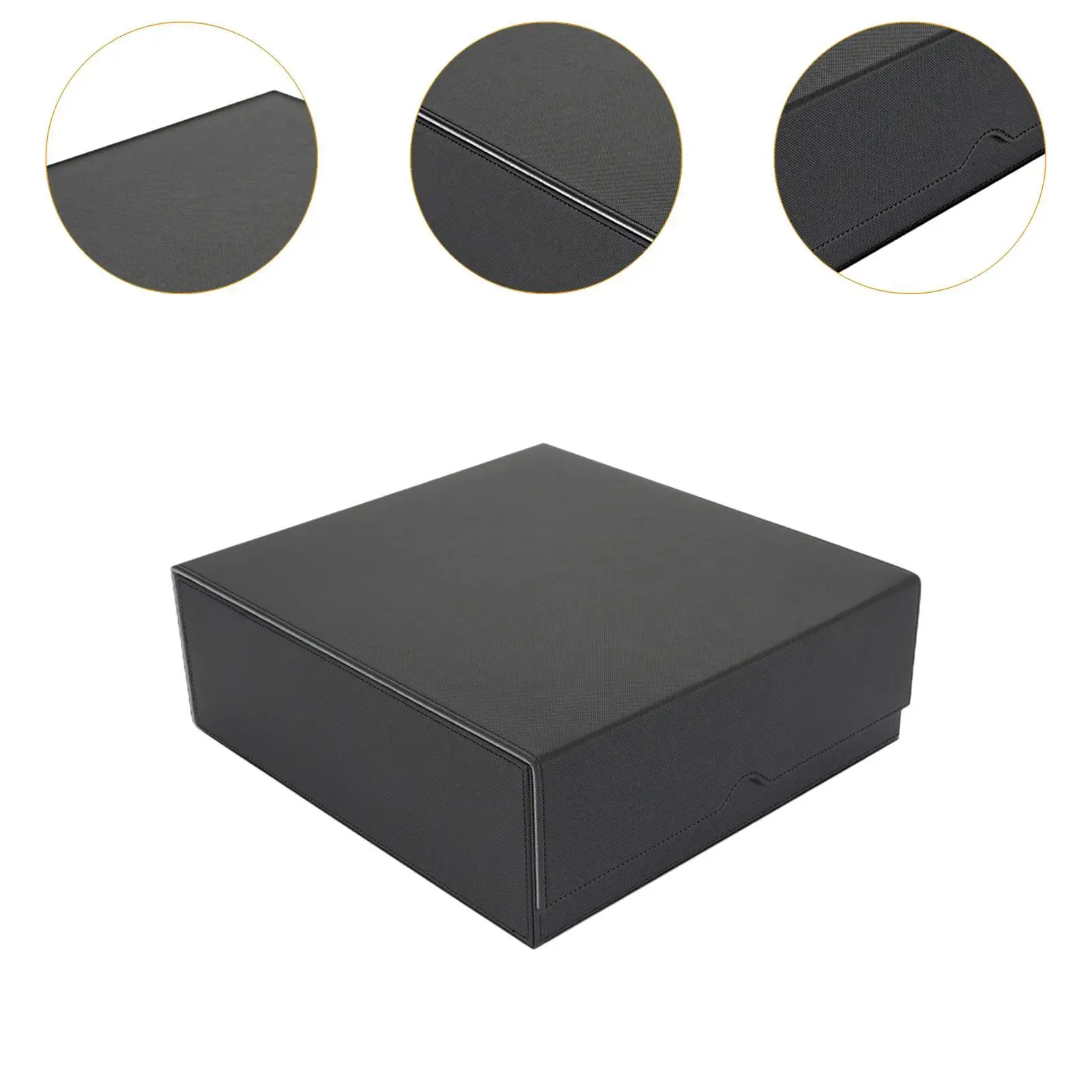 Card Deck Box Can Holds 3000 Cards Practical PU Leather Hockey Cards Container