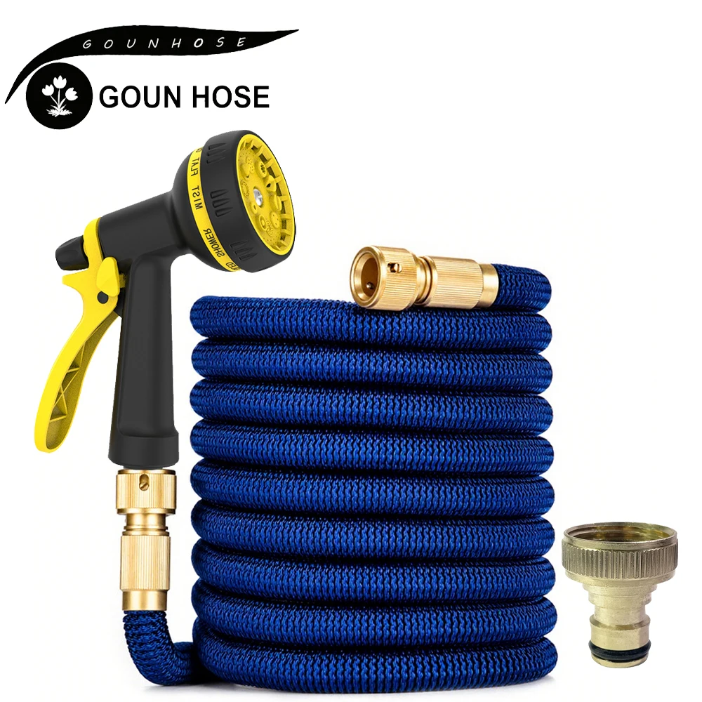 

25ft-125ft Garden Hose Water Gun High-Pressure Car Wash with 10 Spraying Functions Home Garden Watering Hose for Multiple