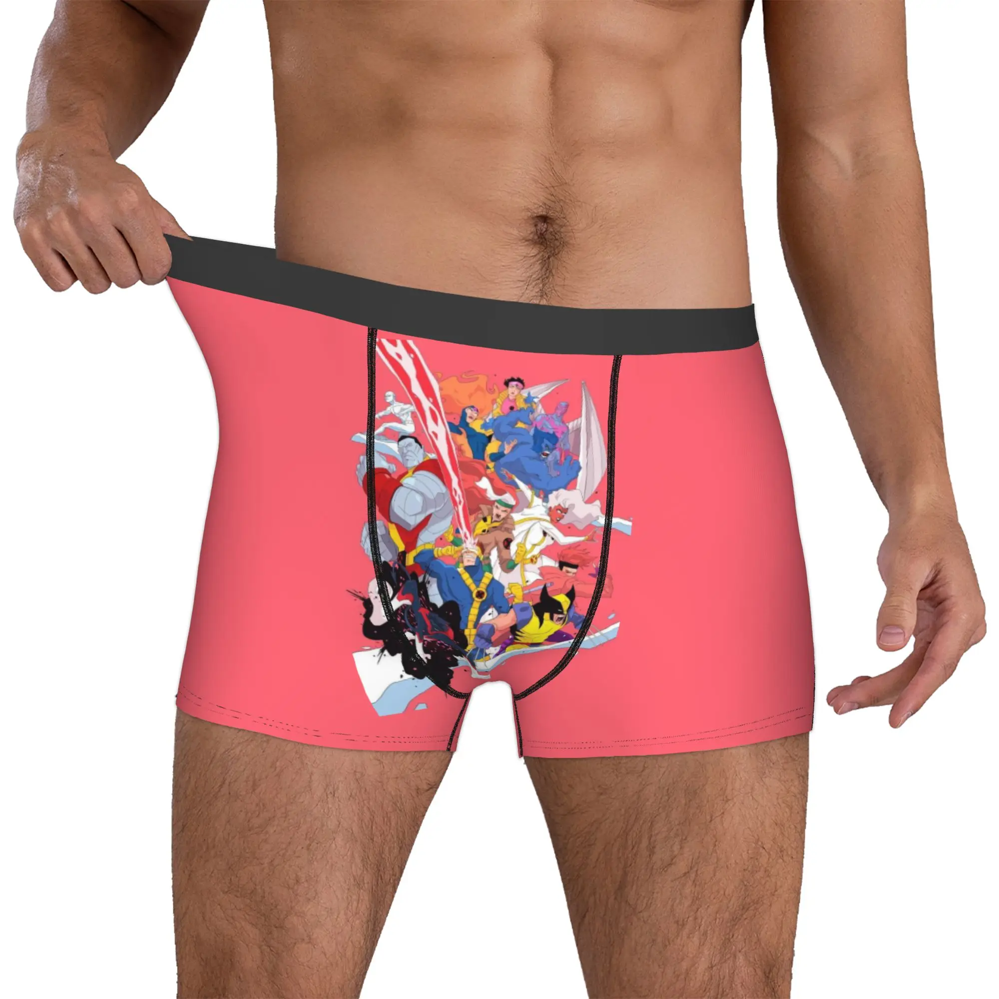 

Custom X-X-Men Anime Underwear Men Stretch Boxer Briefs Shorts Panties Soft Underpants For Homme