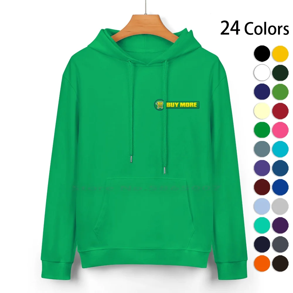 Buy More Pure Cotton Hoodie Sweater 24 Colors Chuck Buy More Jeff Morgan Intersect Cia Tv Series Show Bartowski Carmichael Nsa