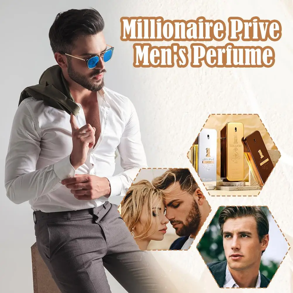 100ml Golden Millionaire Men's Women's Perfume Lasting Strong Masculine Men Taste Strong Spicy Pheromone Cologne Body Spray