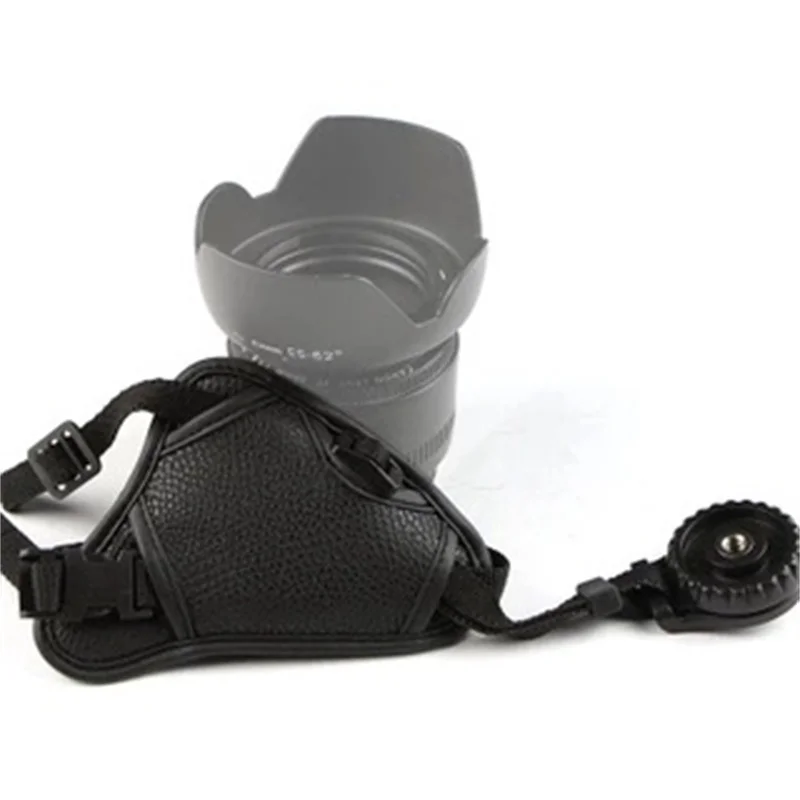 camera Black small/large triangle Leather E2 Circular base Soft Wrist Hand strap for Canon Nikon SLR/DSLR