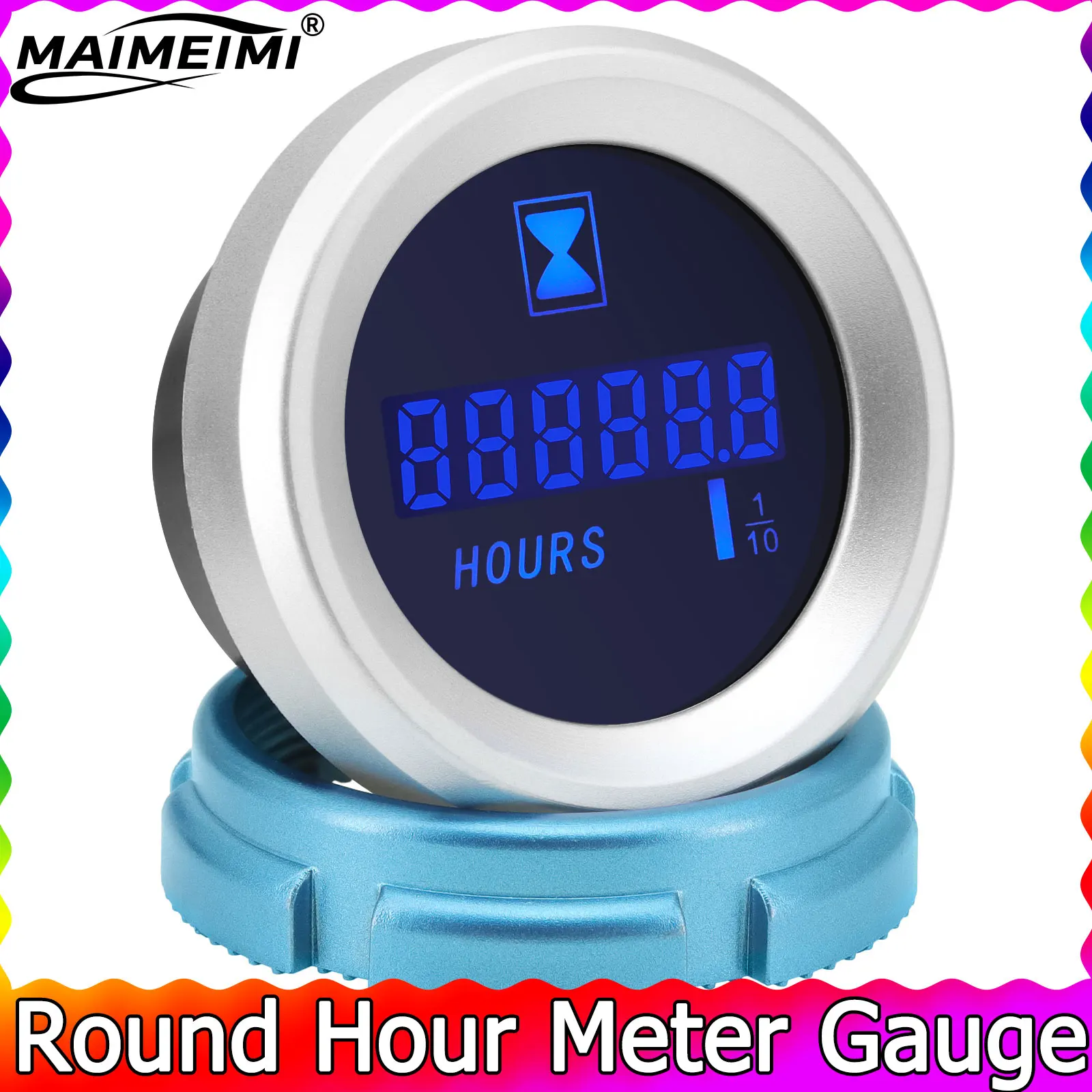 

50 мм часы круглый счетчик часов счетчик часов 2-дюймовый счетчик часов для лодки авто квадроцикла снегоход газонокосилка