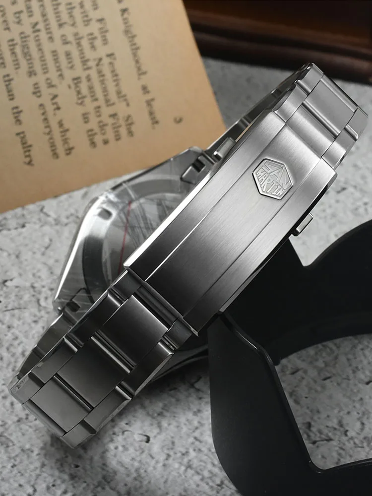 San Martin 39mm Purple Desert Texture Dial Luxury Men Dress Watch  NH34 GMT Automatic Mechanical Waterproof 100m Luminous SN0129