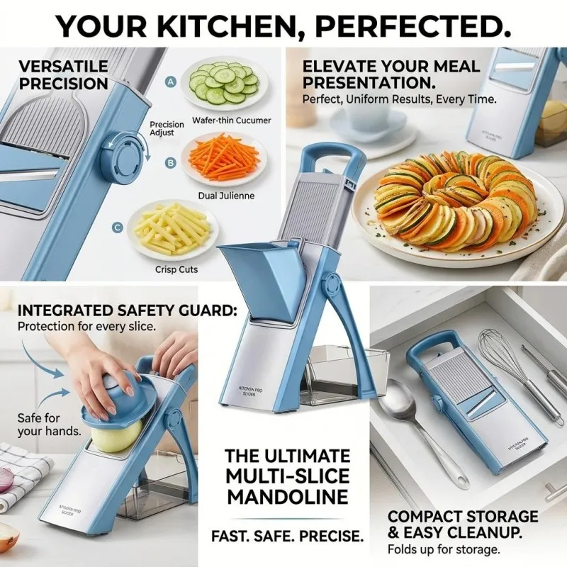 Adjustable Mandoline Vegetable Slicer 4