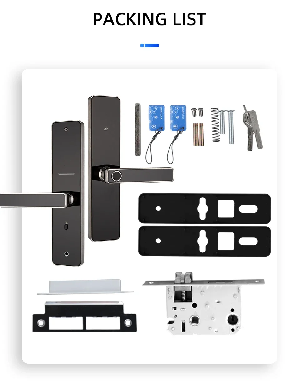 Cerradura de puerta Digital con huella dactilar, cerrojo inteligente con Control por aplicación de teléfono móvil, novedad