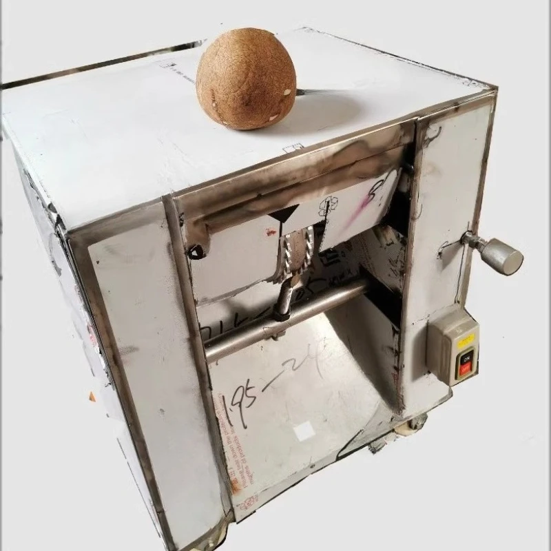 

Coconut shelling and shelling machine, peeling machine and lid opening machine