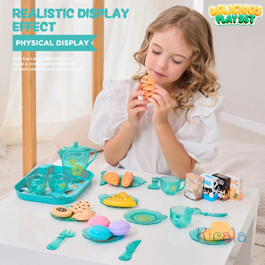 Filles jouets bricolage semblant jouer jouet Simulation thé nourriture gâteau ensemble jouer maison cuisine après-midi thé jeu jouets cadeaux pour enfants enfants