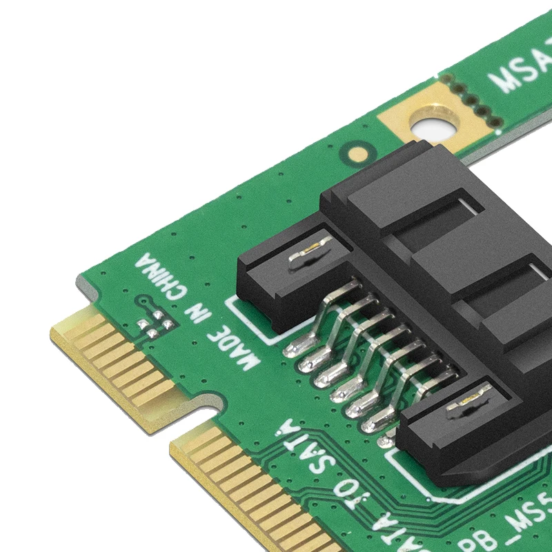 Карта преобразователя Mini SATA в 7-контактный разъем SATA mSATA в SATA для жесткого диска SSD 2,5 дюйма 3,5 дюйма с адаптером кабеля SATA Полностью высокий половинный размер
