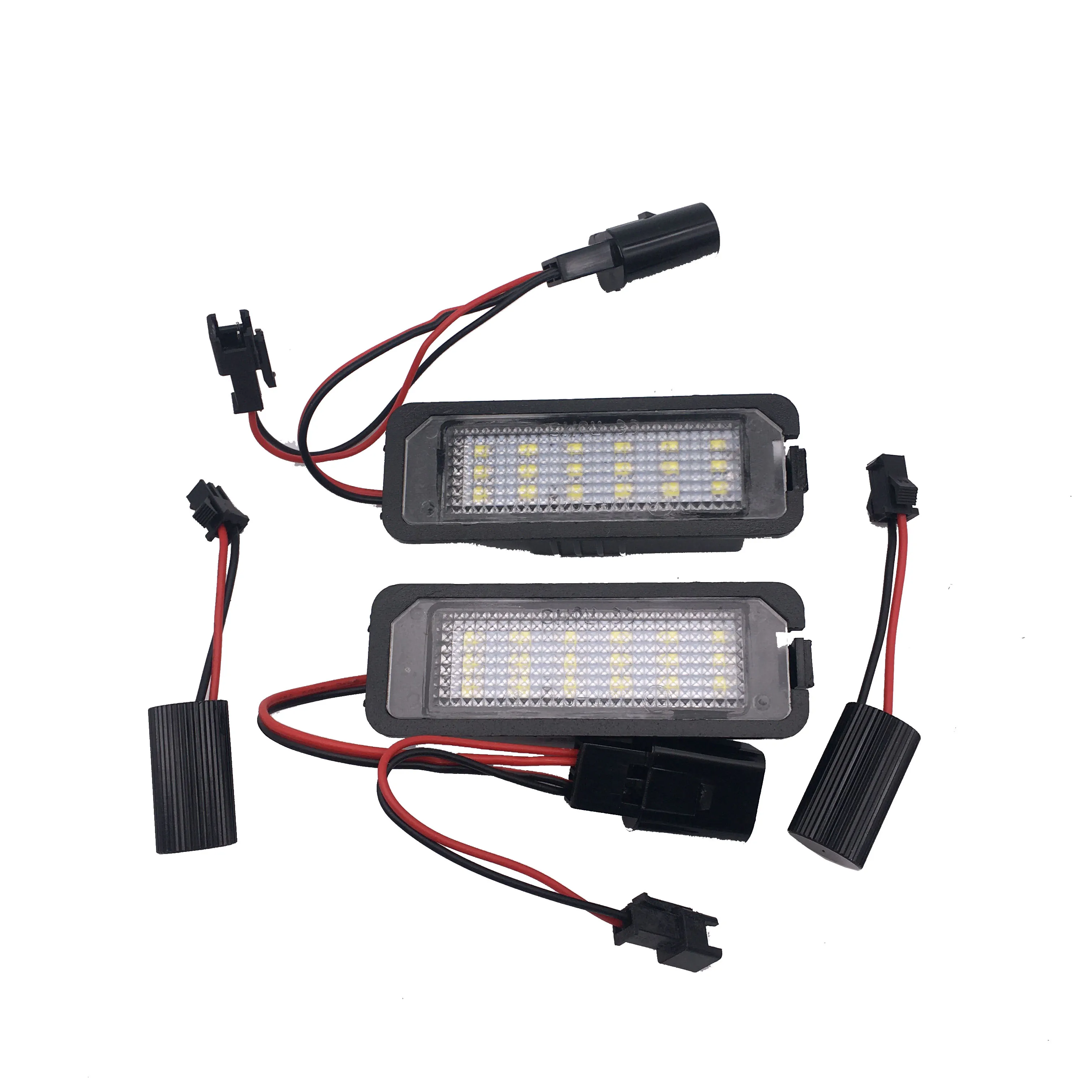 LEDナンバープレートライト,カーアクセサリー,エラーなし,VWゴルフ,mk4,mk5,mk6,パサート,ポロ,cc,eos,2x,18smd,12v,6500k