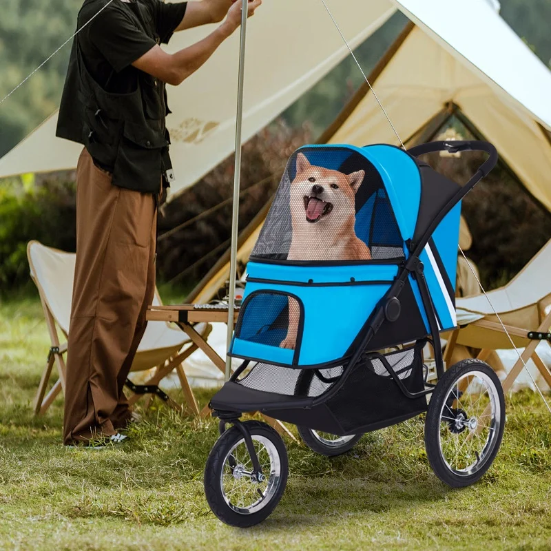 

Wholesale Customization Pet Stroller Easy to Walk Folding Travel Carrier Designer Customization Dog Stroller Supplies