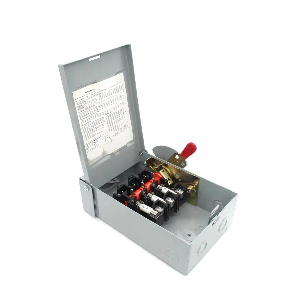 30 Amp 220VAC / 380VAC 3P Safety Switch Fusable Manual Disconnect Switch Outdoor