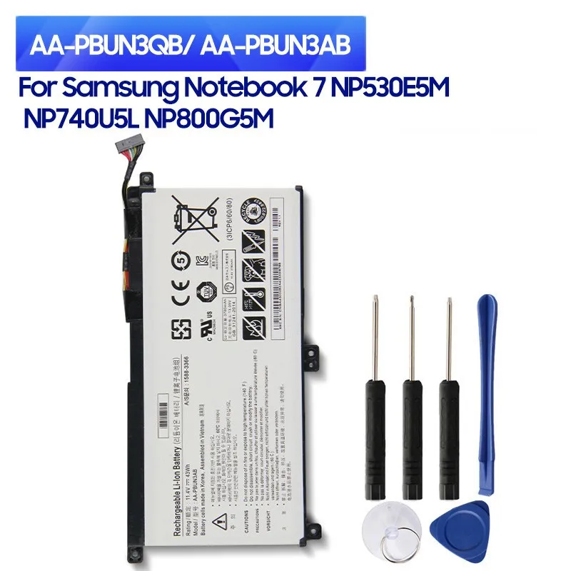 

Replacement Battery AA-PBUN3QB For Samsung Notebook 7 NP530E5M NP740U5L NP800G5M