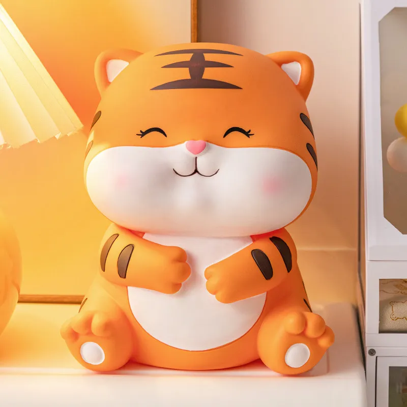 

Tiger Kawaii Money Boxes Cartoon Aesthetic Unique Design Accent Decoration Chinese Safe Piggy Bank Luxury Cofre Home Decoration