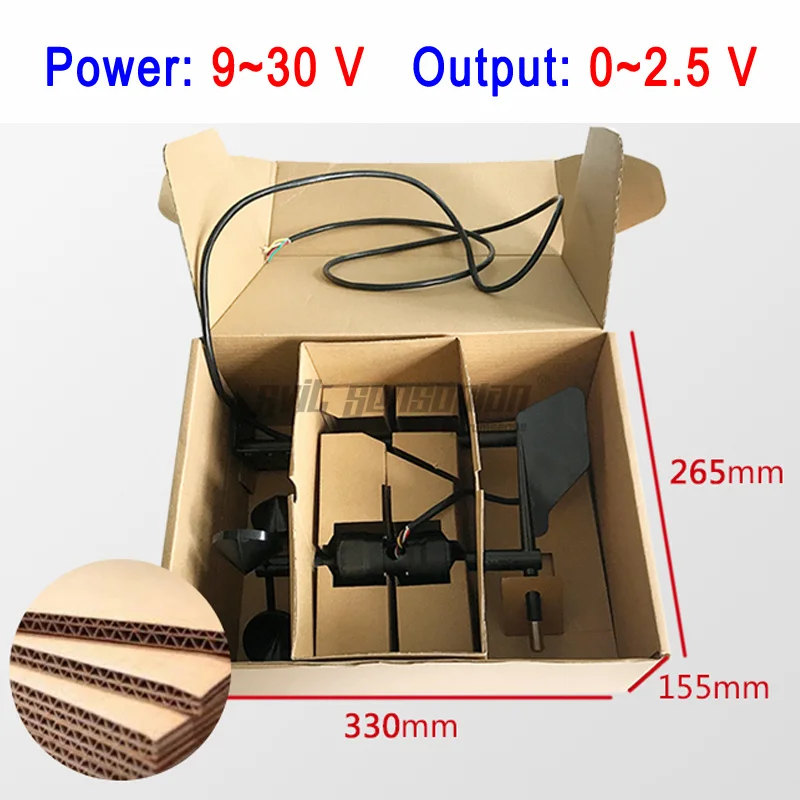 Sensore di direzione della velocità del vento integrato Trumsense STTWSWDI930025S da 9 a 30V potenza da 0 a 2.5V uscita per il monitoraggio