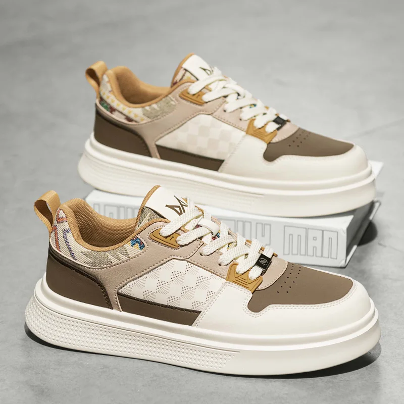 

Men's 2025 New Autumn White Sneakers & Chunky High-Top Casual Shoes – Lightweight, Height-Increasing & Comfortable