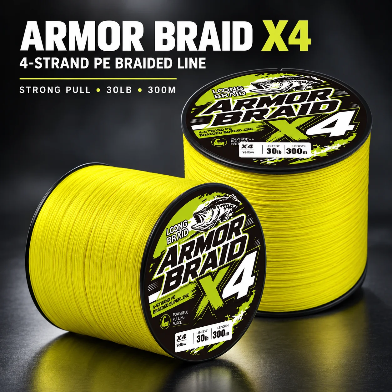 LOONGBRAID 10-80LB Super Strong Freshwater Saltwater Fishing Pesca 300M 4 Strands PE Braid Fishing Line Carp Fly Wire Line Tool