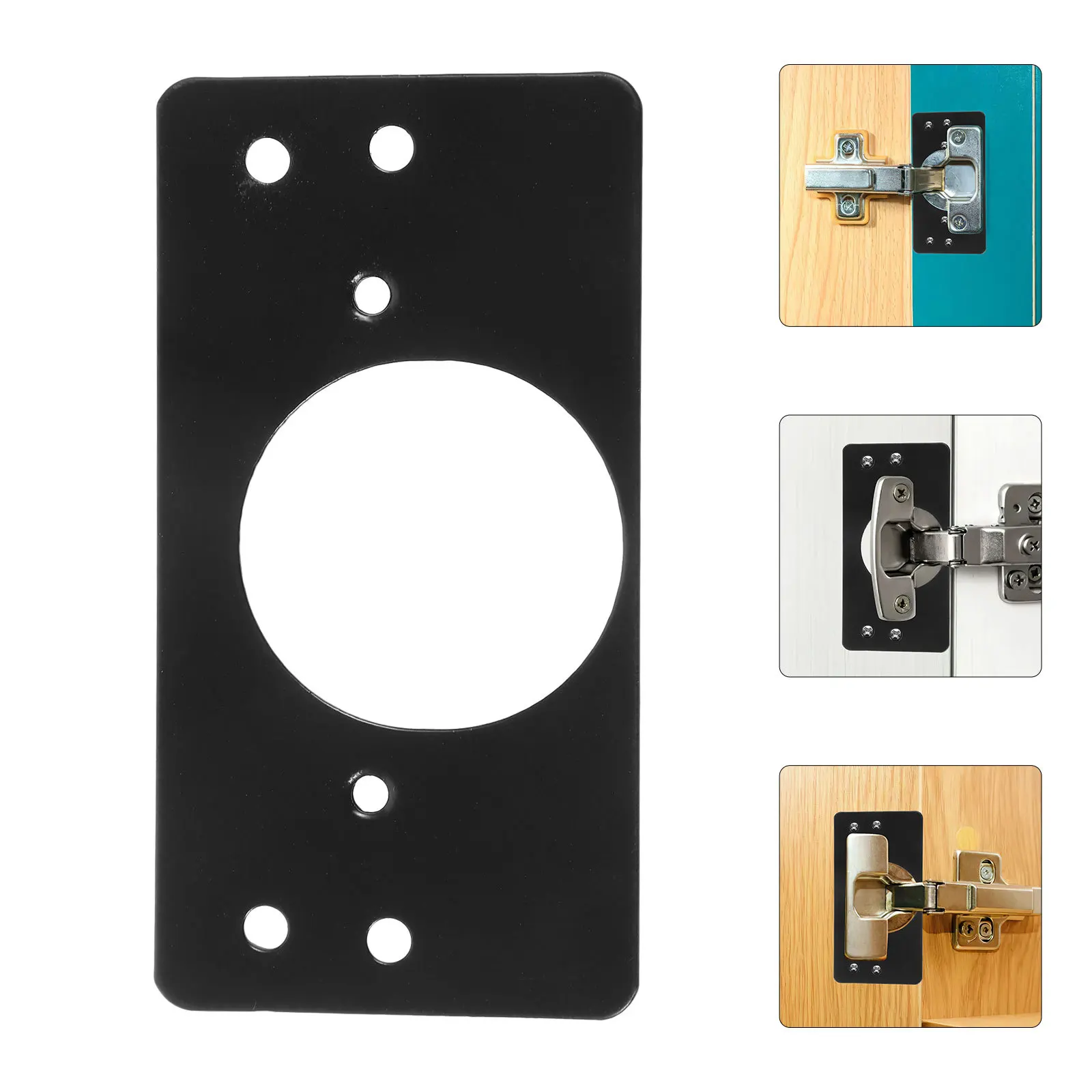 

2Pcs Strong Stainless Steel Hinge Repair Plate for Cabinet Doors Easy Install Fixing Kit for Damaged Hinges Door Hole Filler