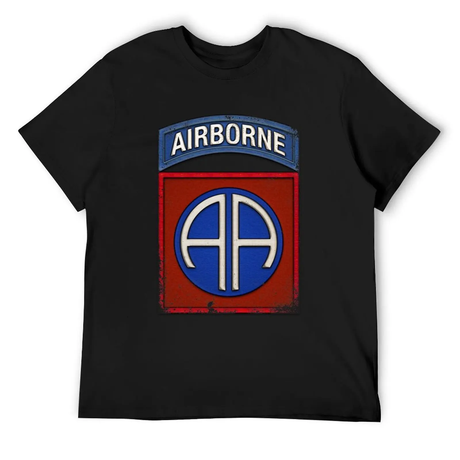 

82nd Airborne Div Parachutist Wings and Patch - Distressed T-Shirt anime cotton graphic tees t shirts for men cotton