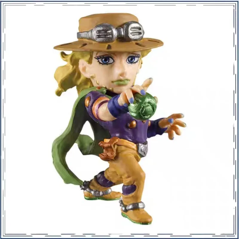 

Bandai JoJo's Bizarre Adventure Higashikata Josuke Giorno Giovanna Q-version Collection Ornament Action Figure Model Toys