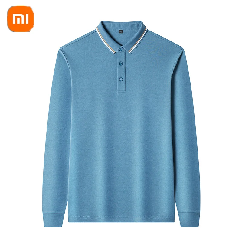 

Xiaomi YOUPIN Mercerised Cotton Long Sleeve T-shirt Spring and Autumn Men's Comfortable Skin-friendly Lapel Polo Shirt 337