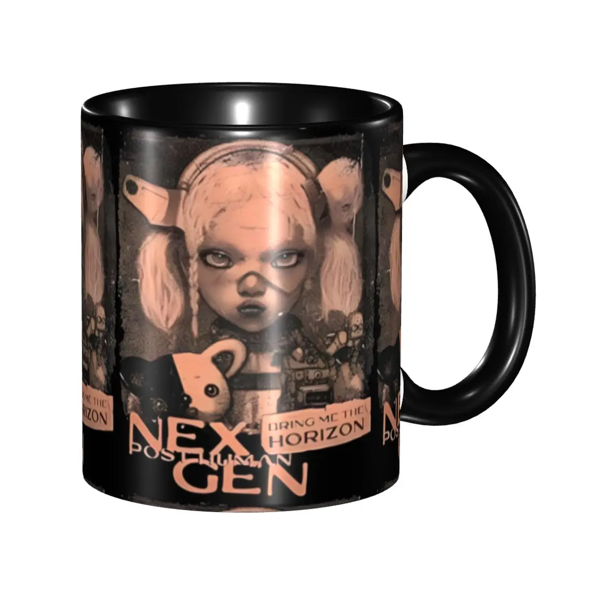 New POST HUMAN NeX GEn BMTH Horizons Band Merch Mug Kawaii Coffee Cup