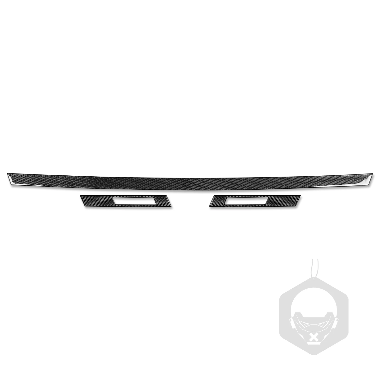 For BMW 7 Series F01 2009-2014 Carbon Fiber Rear Trunk Panel Trim Sticker Cover Car Exterior Accessories Decorative Stickers