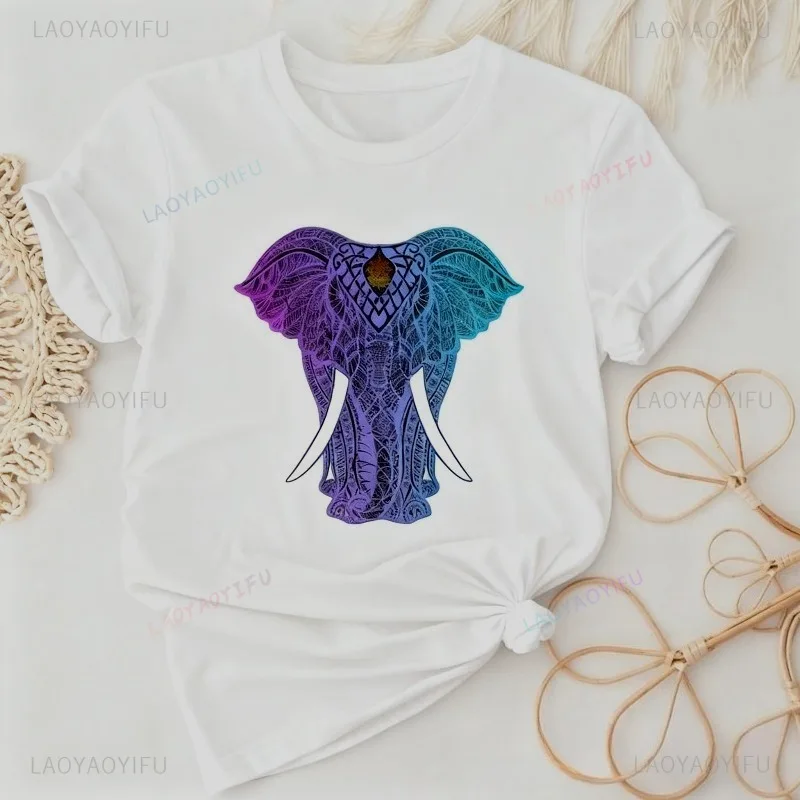 Elephant Yoga Shirt Mandala Shirt Meditation Tees Yoga Tshirt Elephant Tee Yogi Instructor Meditation Gift Pure Cotton Tshirt