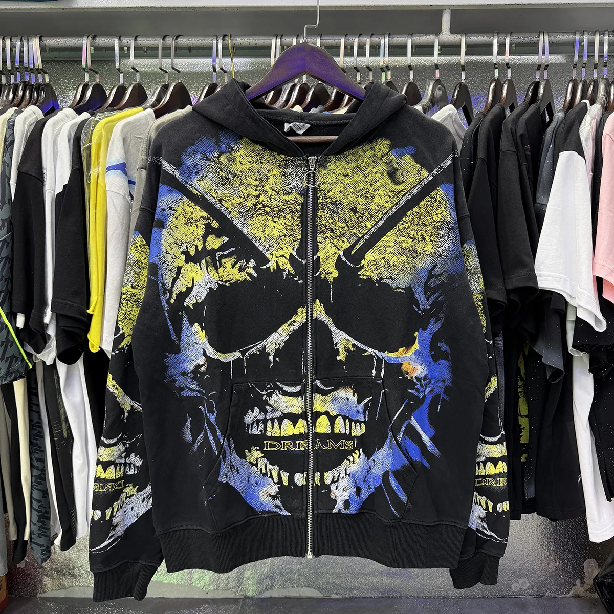 

High Street леопардовый узор камуфляж мытая грязь мужские толстовки с капюшоном на молнии осенний кардиган мешковатые хлопковые толстовки