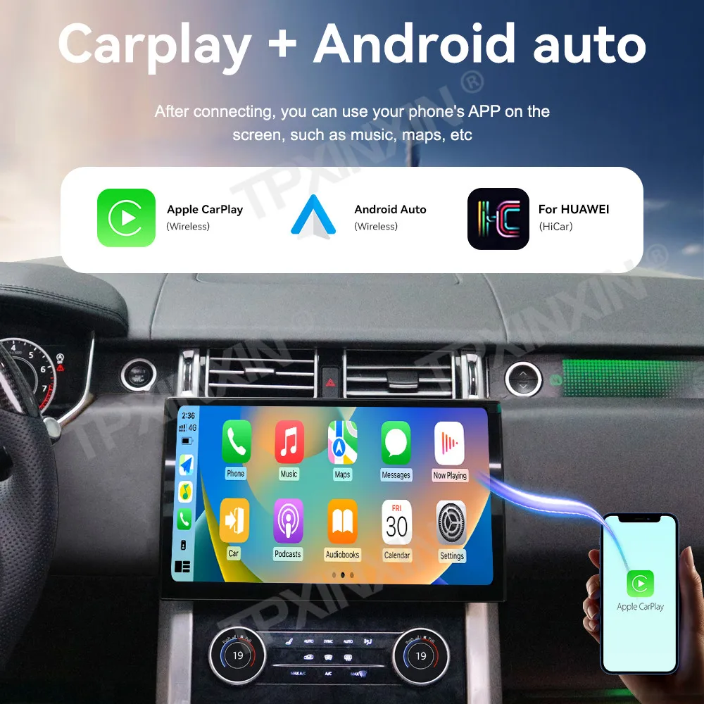 راديو سيارة بشاشة تعمل باللمس لسيارة لاند روفر سبورت 2013-2017 أندرويد نظام تحديد المواقع للسيارات الوسائط المتعددة راديو تلقائي وحدة استقبال ستيريو #3